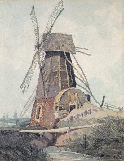 Draining Mill in Lincolnshire, 1807-08 by John Sell Cotman